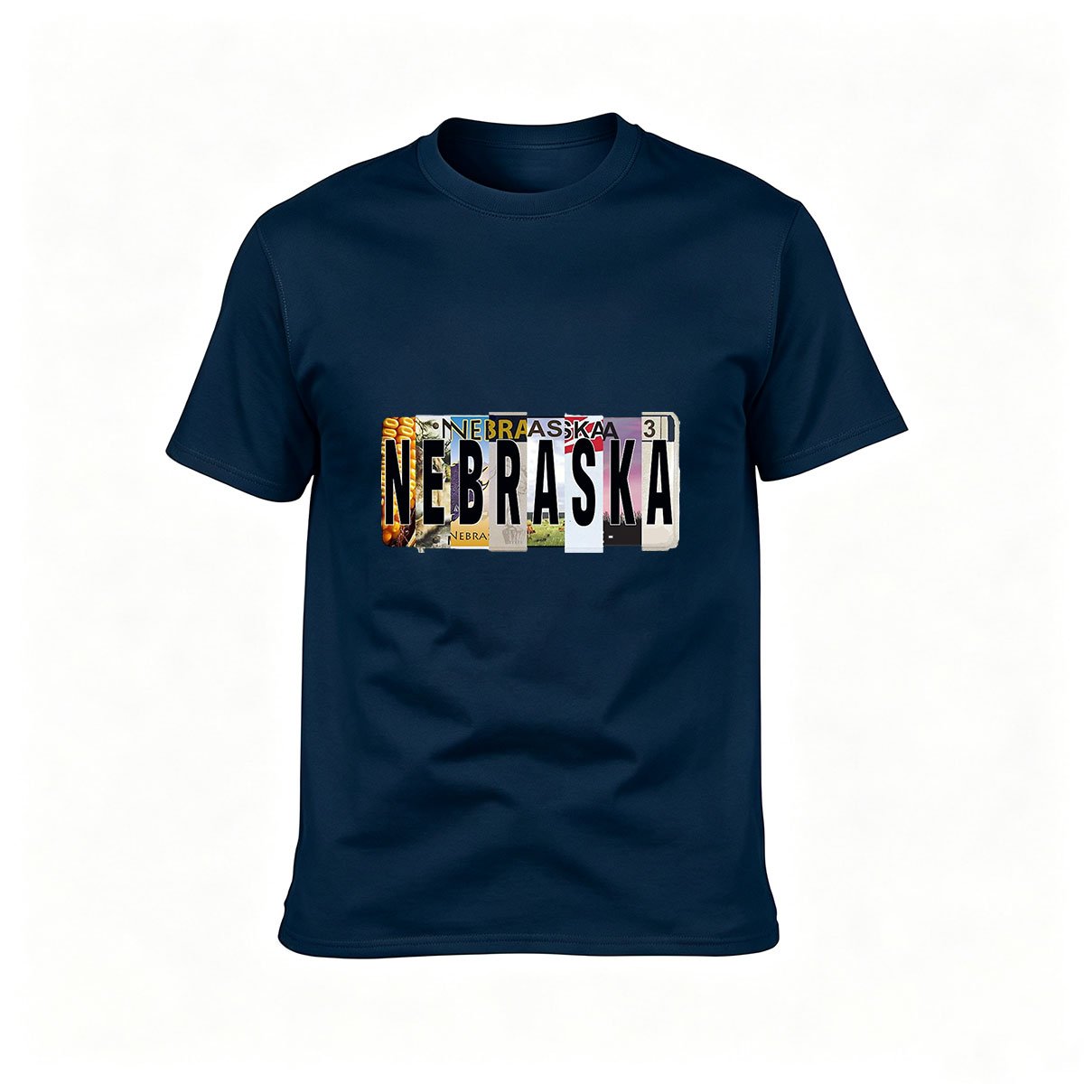Nebraska License Plate Design Men's T-Shirt Gift for Travelers - Image 6