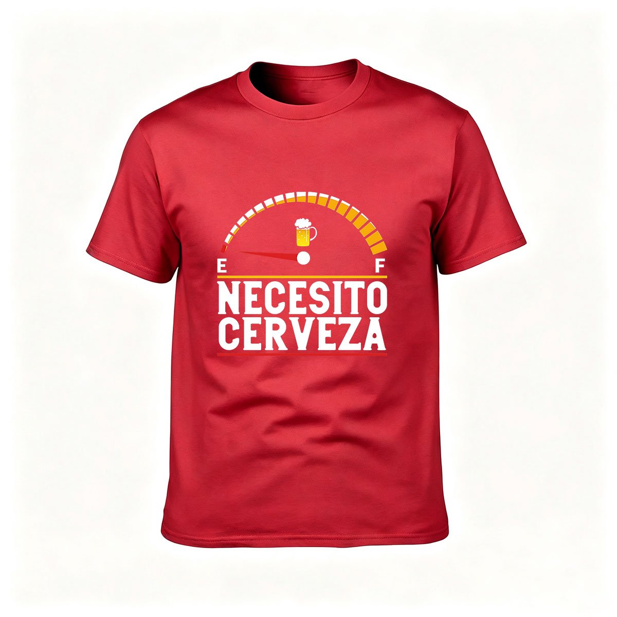 I Need Beer Fuel Gauge Men's T-Shirt Fun Gift for Beer Lovers - Image 5
