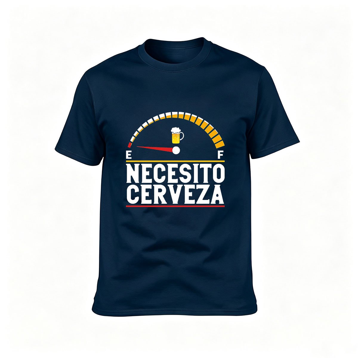 I Need Beer Fuel Gauge Men's T-Shirt Fun Gift for Beer Lovers - Image 6