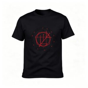 Red Symbol Circle Men's T-Shirt Gothic Design Gift Wear