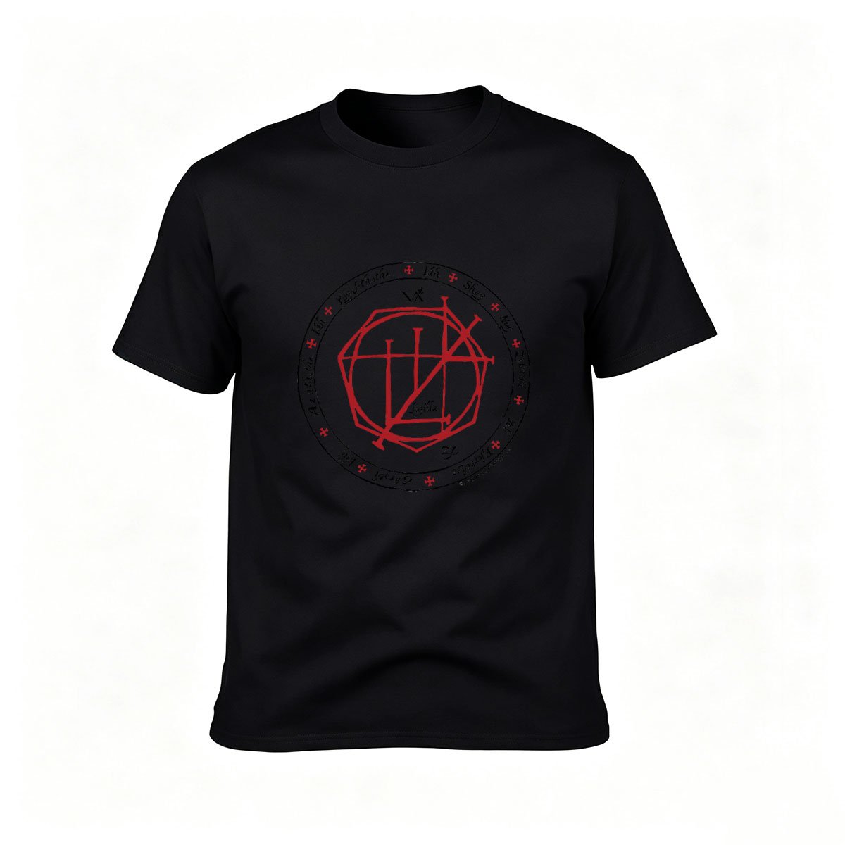 Red Symbol Circle Men's T-Shirt Gothic Design Gift Wear