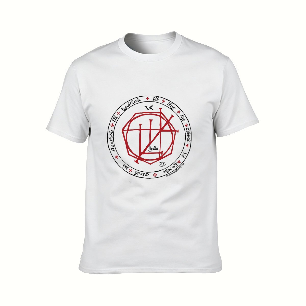 Red Symbol Circle Men's T-Shirt Gothic Design Gift Wear - Image 2