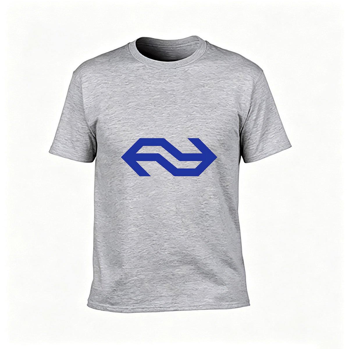 Men's Black T-Shirt with Blue Abstract Logo Design for Casual Wear and Gifts - Image 3