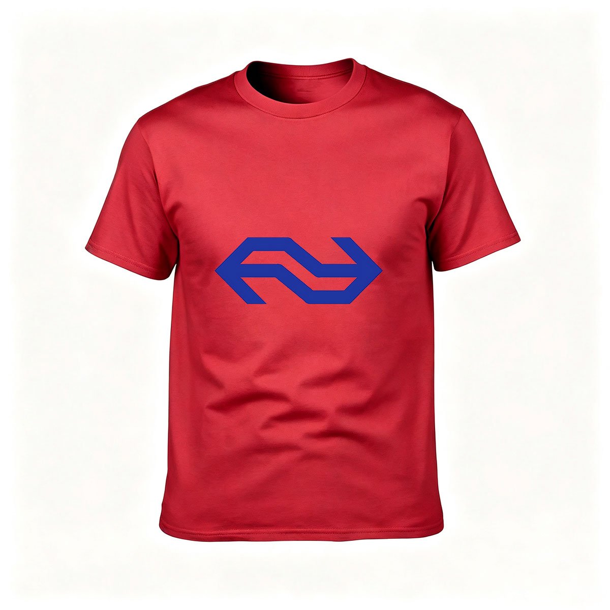 Men's Black T-Shirt with Blue Abstract Logo Design for Casual Wear and Gifts - Image 5