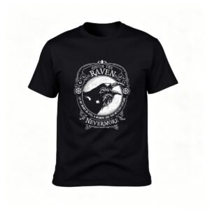 Quoth The Raven Nevermore Men's T-Shirt Gothic Raven Design Gift