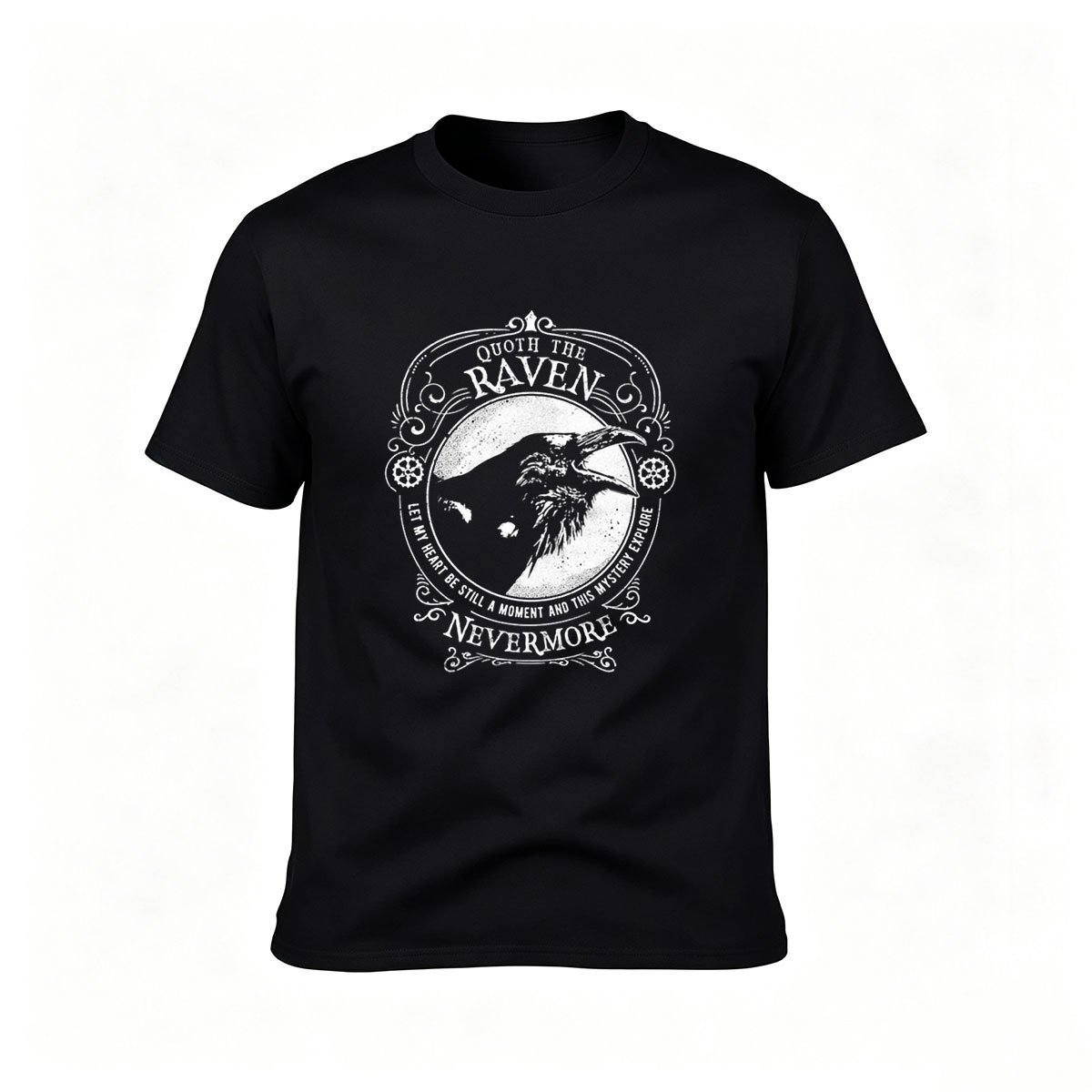 Quoth The Raven Nevermore Men's T-Shirt Gothic Raven Design Gift