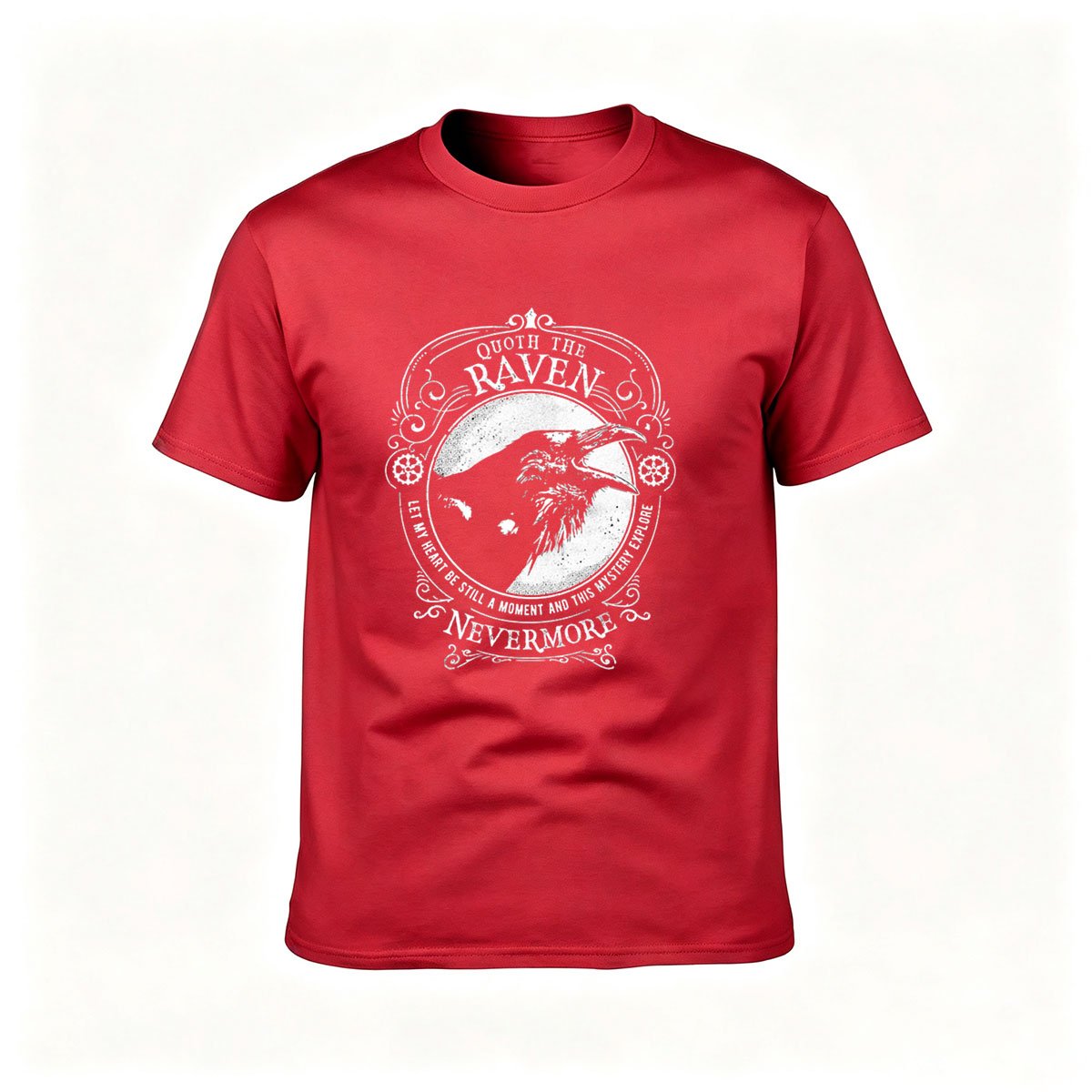 Quoth The Raven Nevermore Men's T-Shirt Gothic Raven Design Gift - Image 5