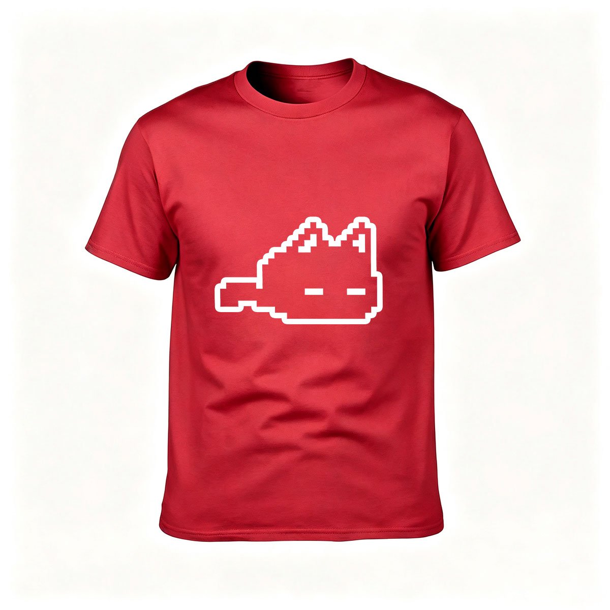 Pixel Cat Face Men's T-Shirt Gift for Gamers and Nerds - Image 5