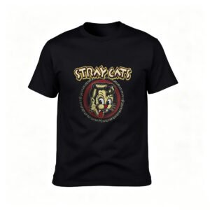 Stray Cats Band Logo T-Shirt Men's Rockabilly Gift Tee
