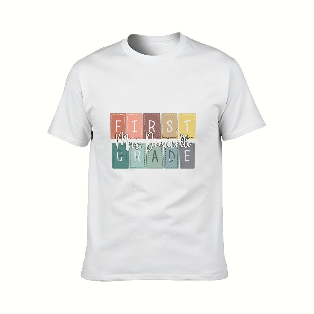 First Grade Teacher Mrs Demicelli Men's T-Shirt Gift - Image 2