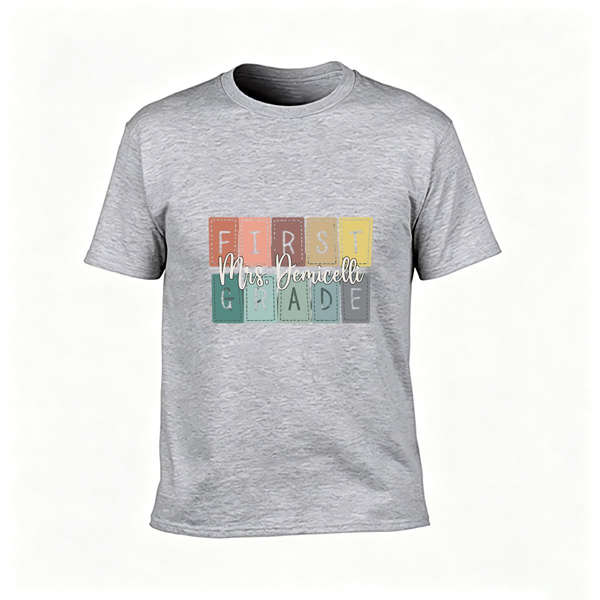 First Grade Teacher Mrs Demicelli Men's T-Shirt Gift - Image 3