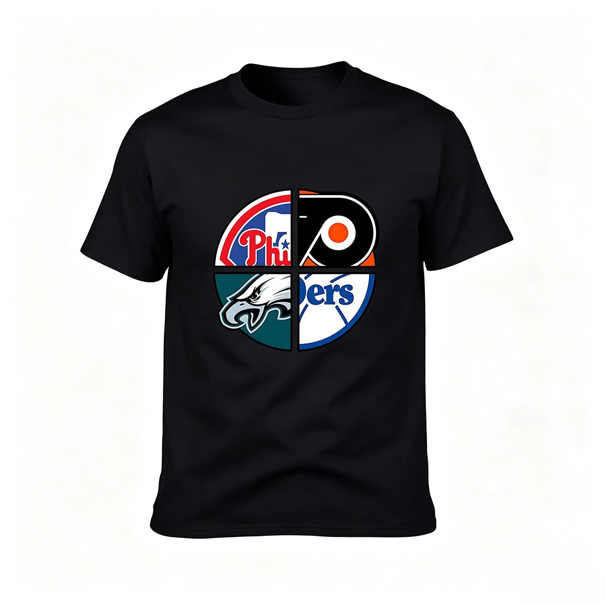 Philadelphia Sports Teams Logo Mashup Men's T-Shirt Gift for Fans