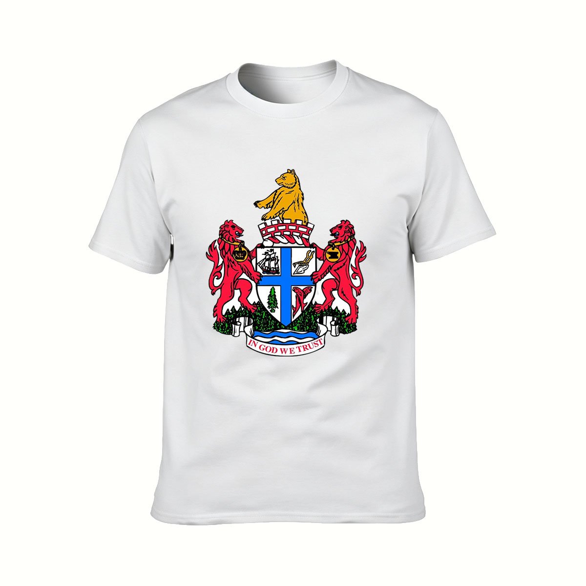 Newfoundland and Labrador Coat of Arms Men's T-Shirt Gift - Image 2