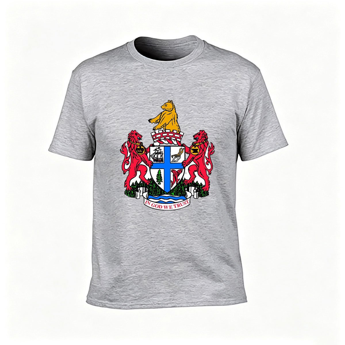 Newfoundland and Labrador Coat of Arms Men's T-Shirt Gift - Image 3