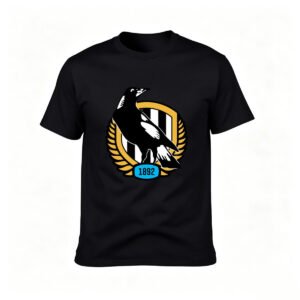 Men's Black Magpie T-Shirt 1892 Football Club Design Gift