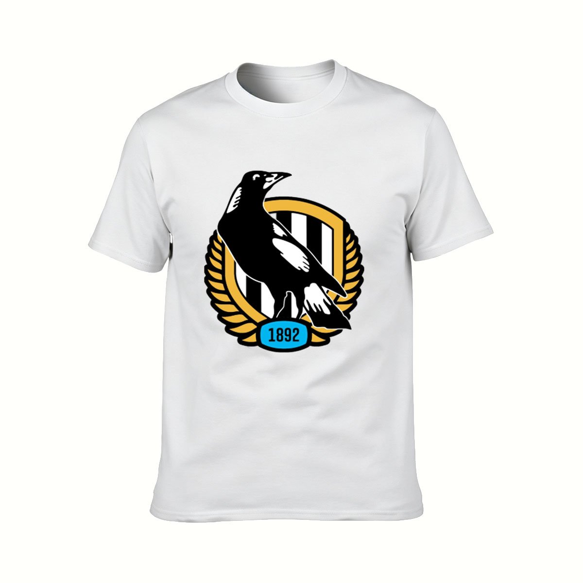 Men's Black Magpie T-Shirt 1892 Football Club Design Gift - Image 2