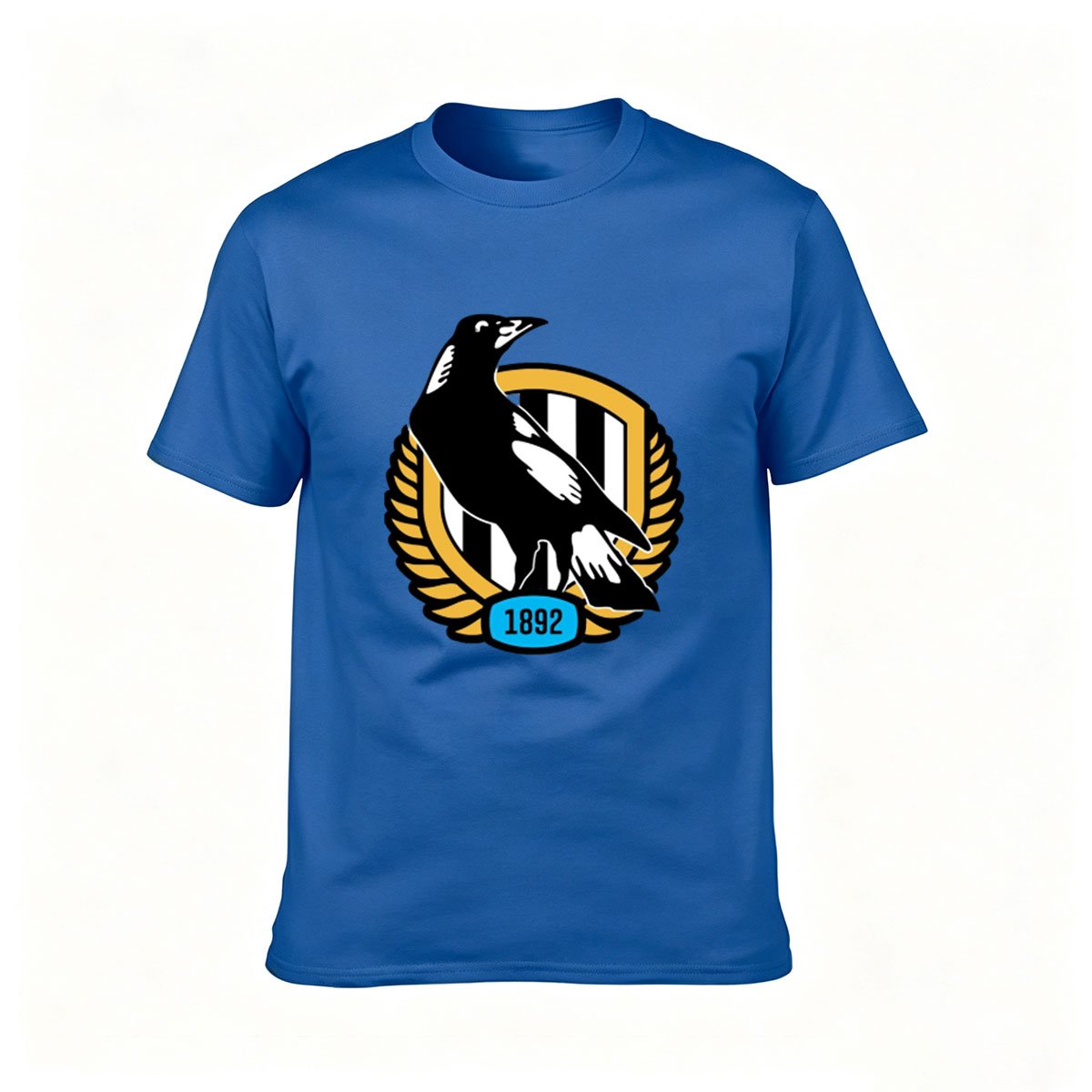 Men's Black Magpie T-Shirt 1892 Football Club Design Gift - Image 4