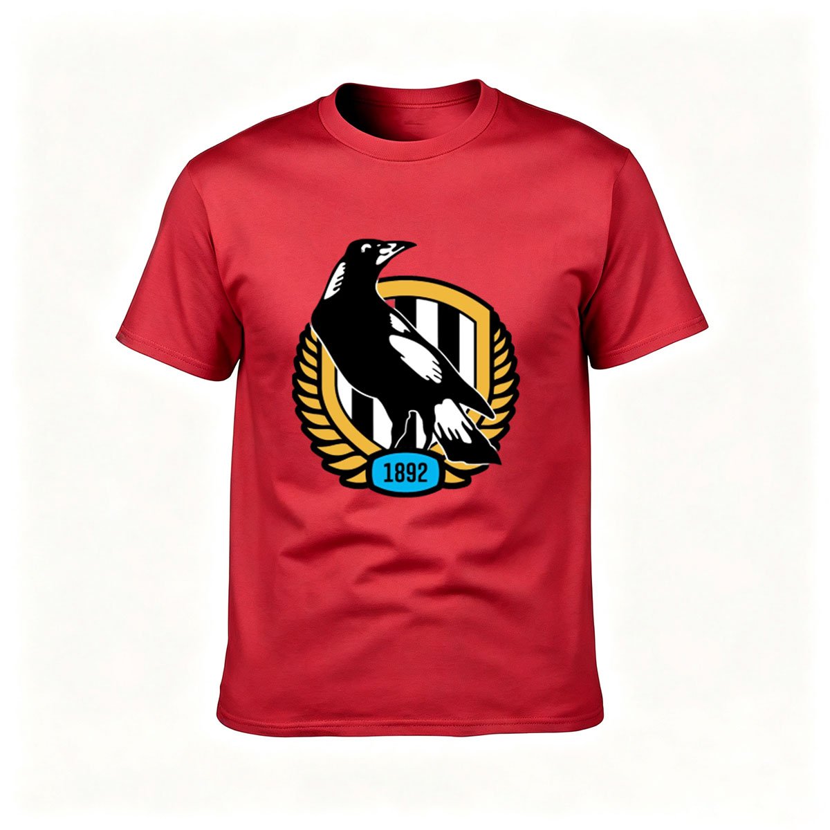 Men's Black Magpie T-Shirt 1892 Football Club Design Gift - Image 5