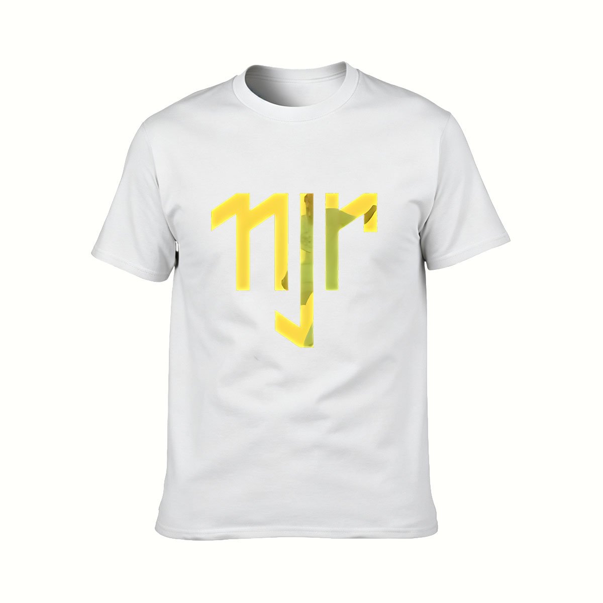 Men's Black T-Shirt with Yellow Hebrew Letter Design Gift for Jewish Culture Lovers - Image 2