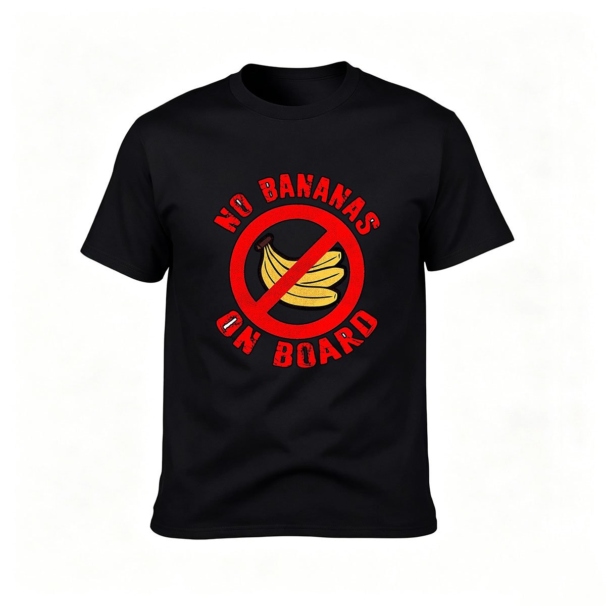 No Bananas On Board Funny T-Shirt Men's Women's Tee Gift Humor