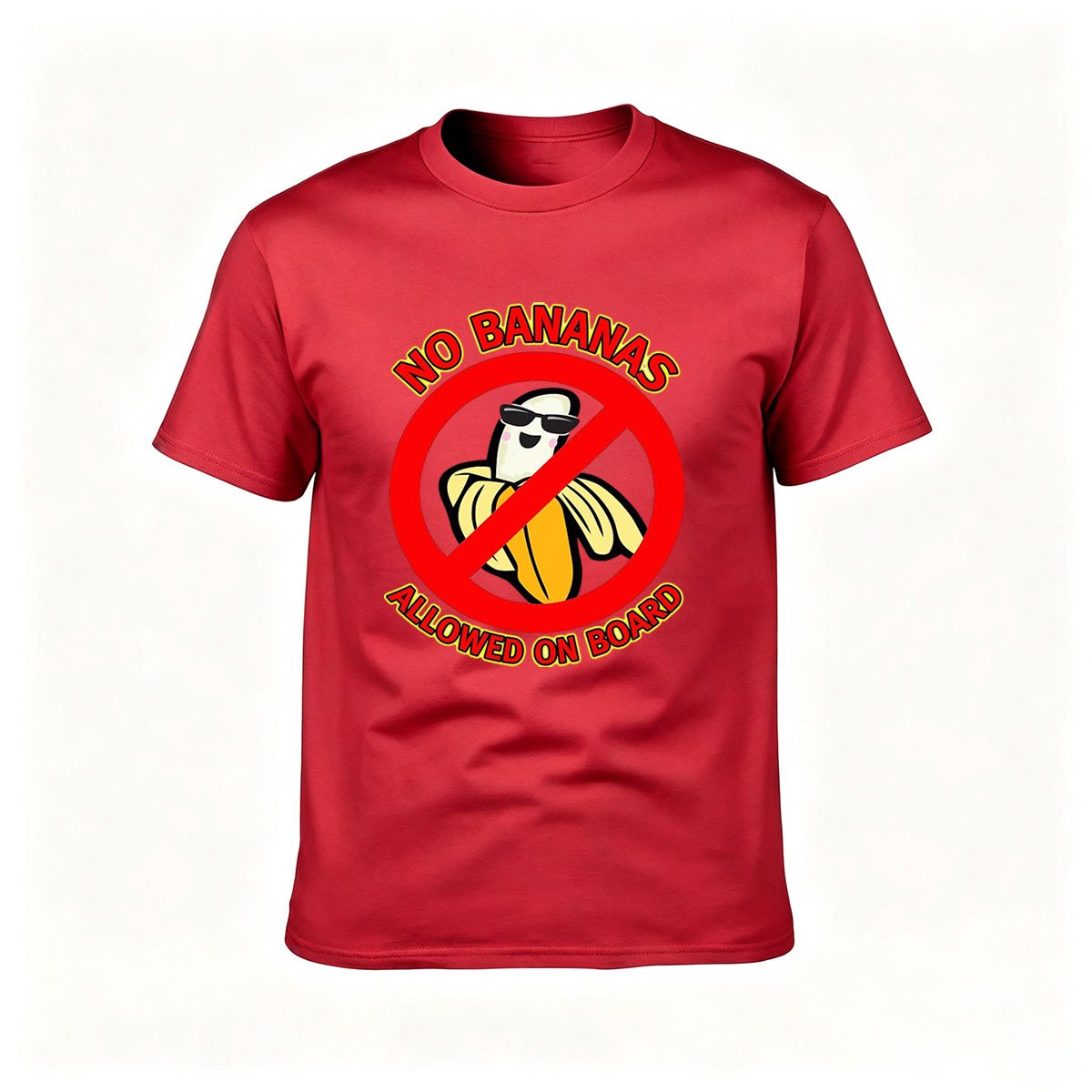 No Bananas Allowed On Board Men's T-Shirt Funny Gift - Image 5