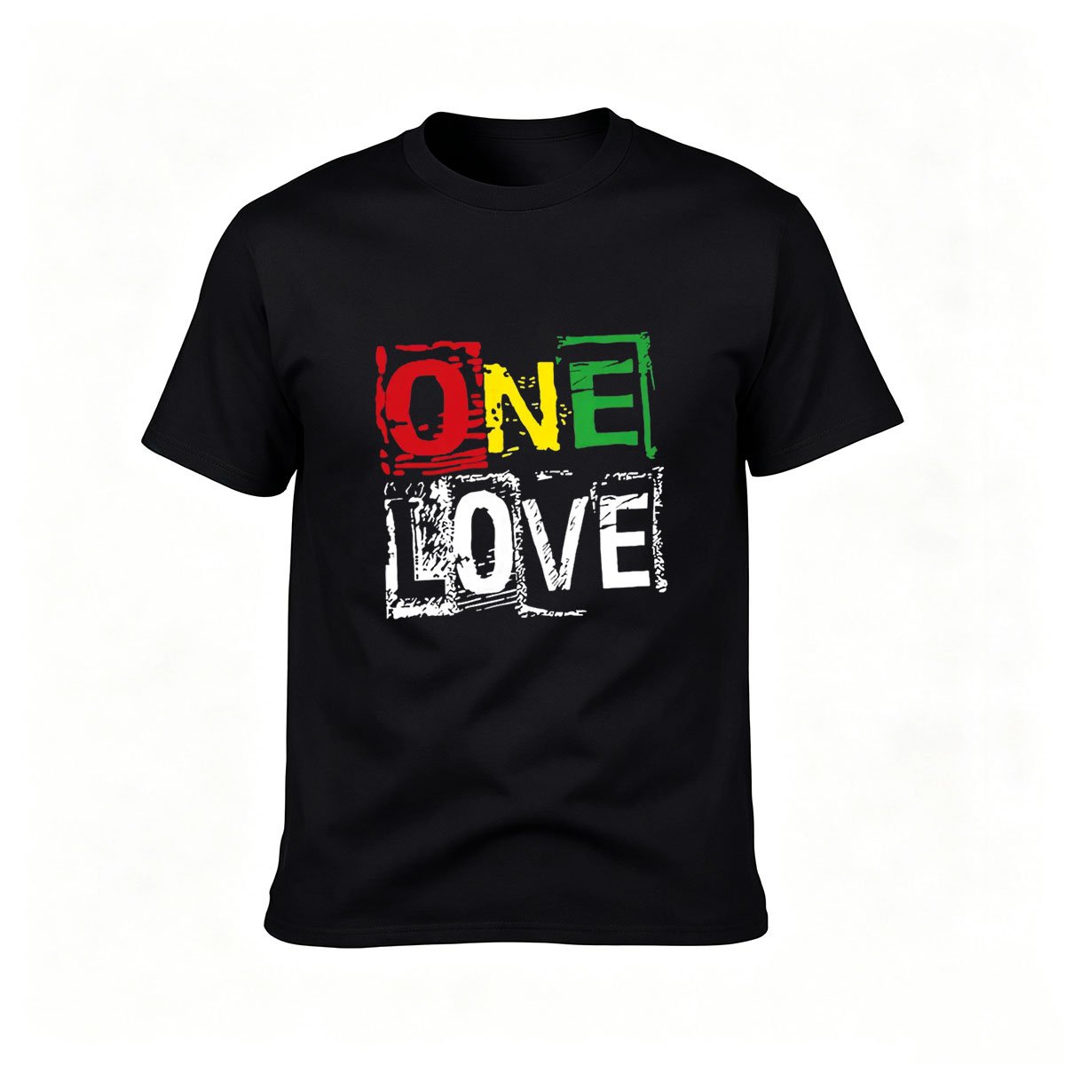 One Love Rasta Print Men's T-Shirt Gift for Music Fans