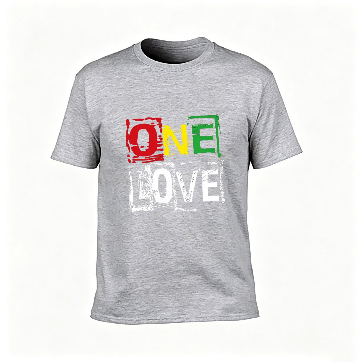 One Love Rasta Print Men's T-Shirt Gift for Music Fans - Image 3