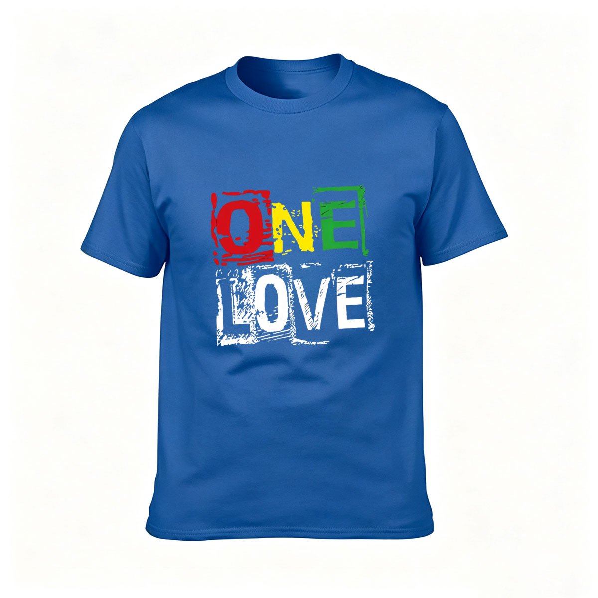 One Love Rasta Print Men's T-Shirt Gift for Music Fans - Image 4