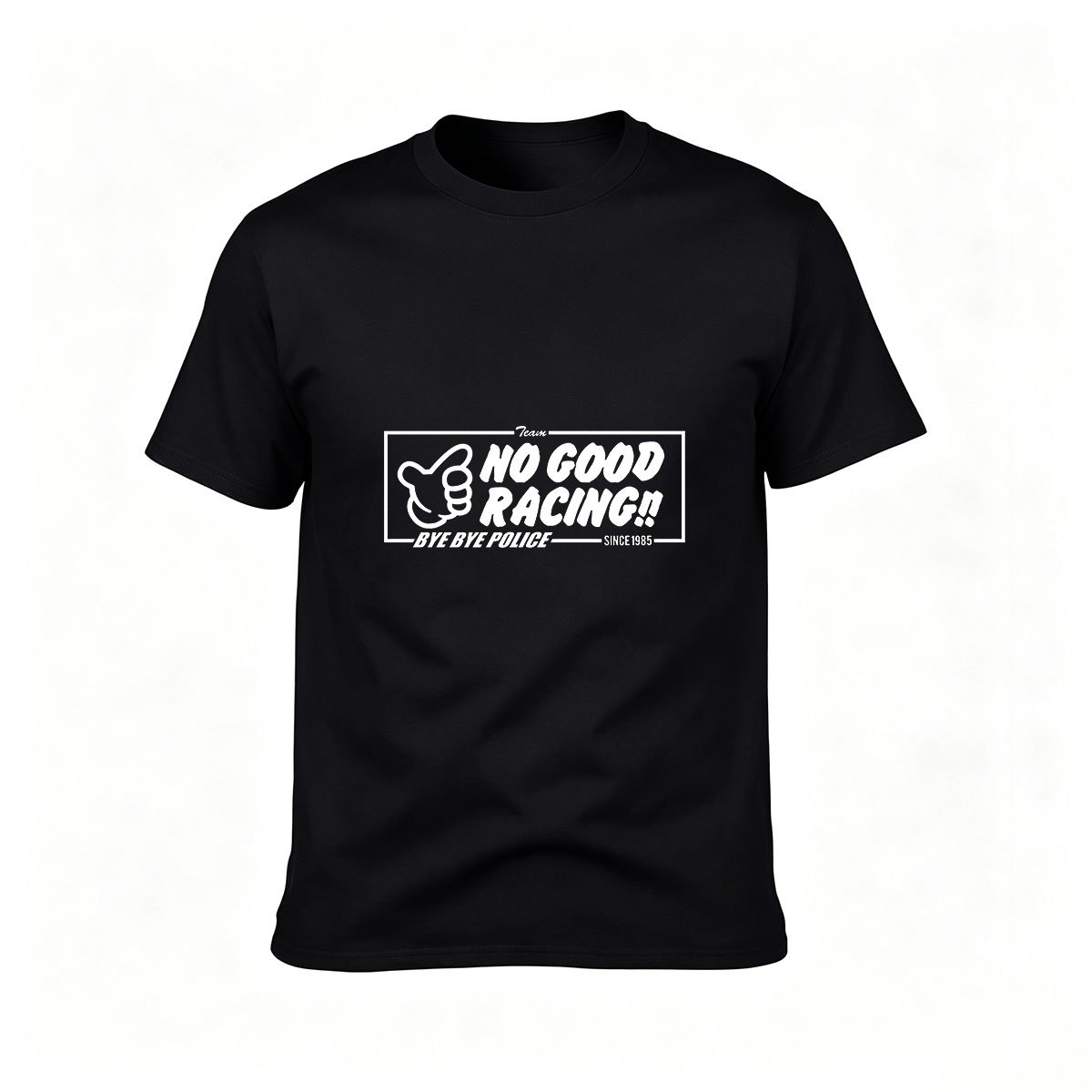 No Good Racing Bye Bye Police Men's T-Shirt Streetwear Gift