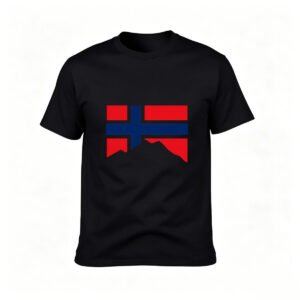 Norway Flag Mountain Design Men's T-Shirt Gift for Travelers
