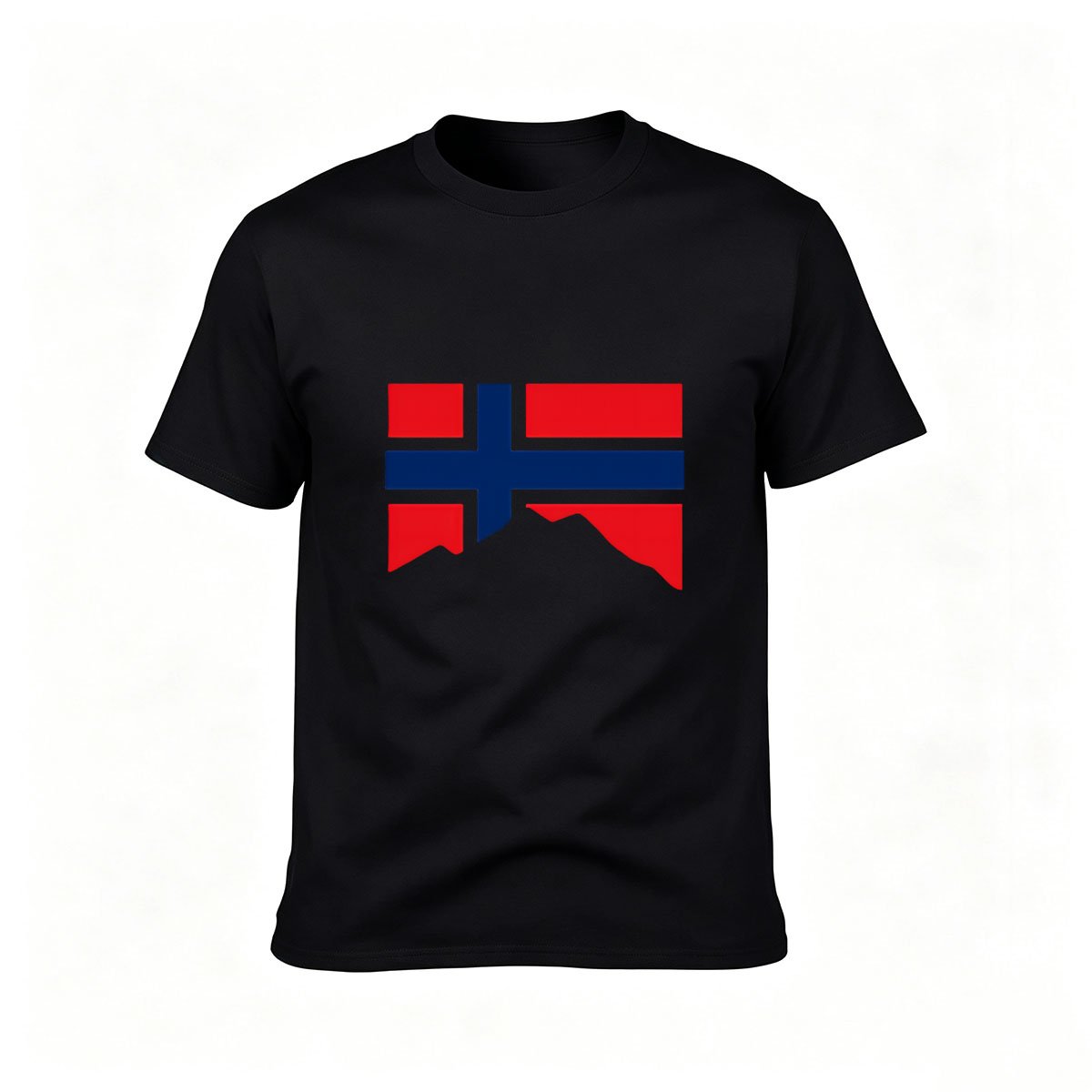 Norway Flag Mountain Design Men's T-Shirt Gift for Travelers