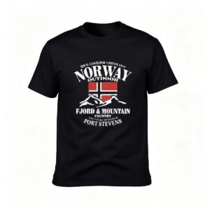 Norway Outdoor Fjord Mountain T-Shirt Men's Gift Travel Tee