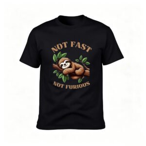 Not Fast Not Furious Sloth T-Shirt Men's Funny Gift Tees