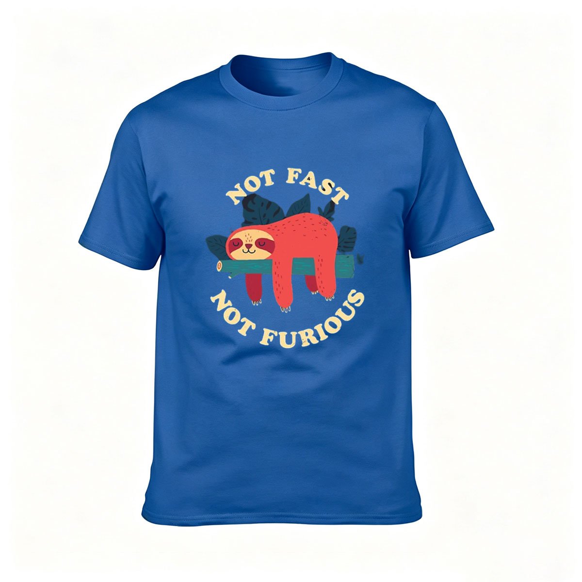 Not Fast Not Furious Sloth T-Shirt Men's Funny Gift Tee - Image 4