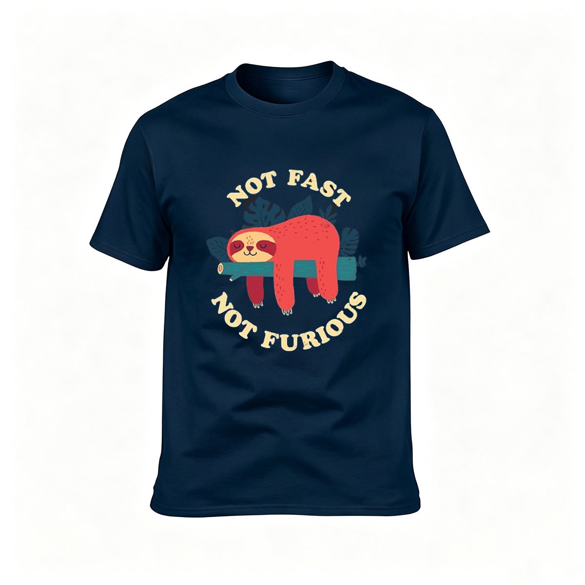 Not Fast Not Furious Sloth T-Shirt Men's Funny Gift Tee - Image 6
