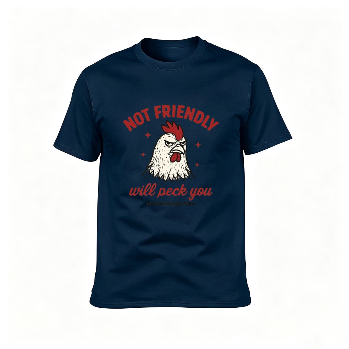 Not Friendly Rooster Will Peck You Men's T-Shirt Funny Gift - Image 6