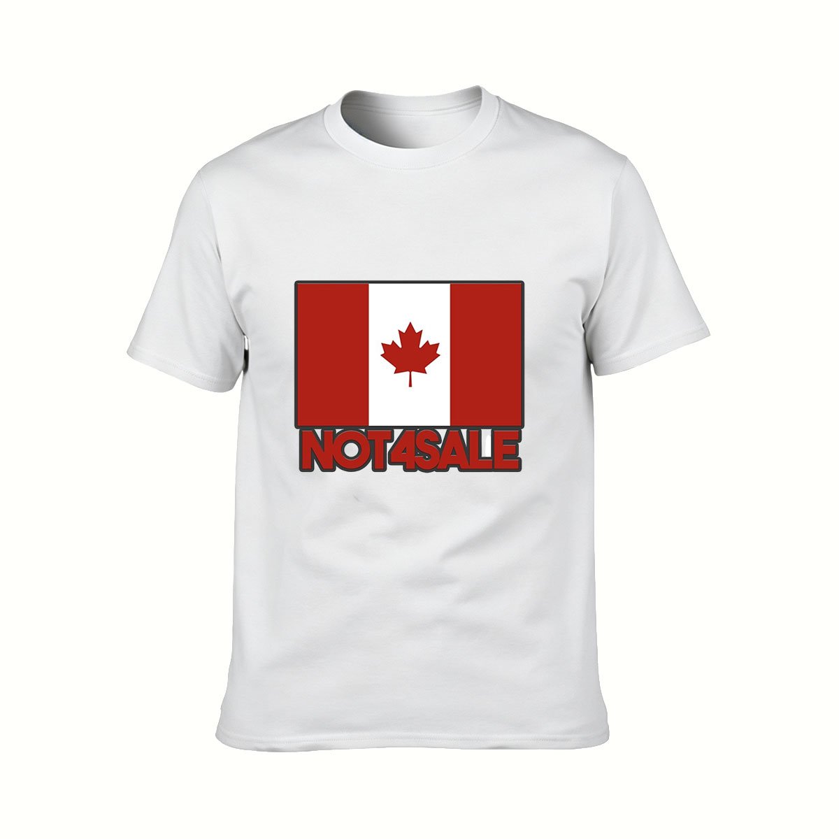 Canada Flag Not4Sale Men's T-Shirt Patriotic Gift Wear - Image 2