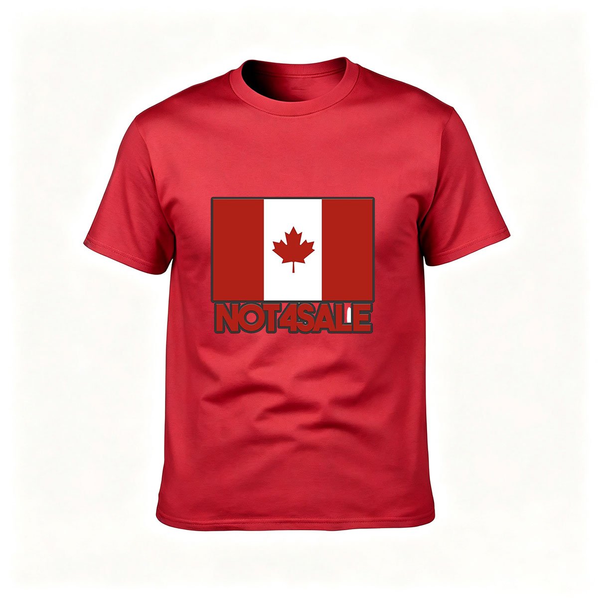 Canada Flag Not4Sale Men's T-Shirt Patriotic Gift Wear - Image 5