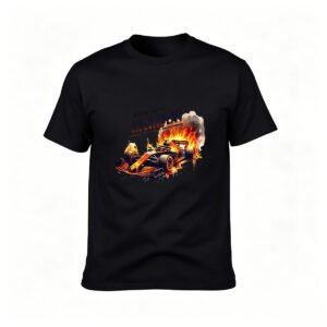 Racing Car Fire Explosion Men's T-Shirt Gift for Motorsport Fans