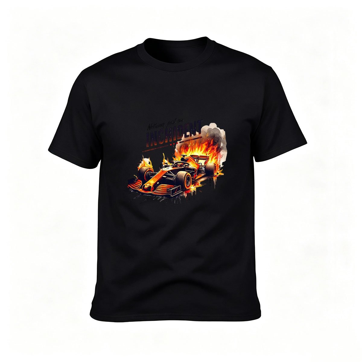 Racing Car Fire Explosion Men's T-Shirt Gift for Motorsport Fans