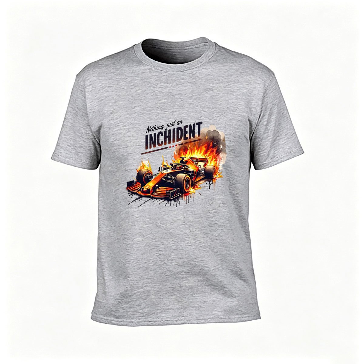 Racing Car Fire Explosion Men's T-Shirt Gift for Motorsport Fans - Image 3