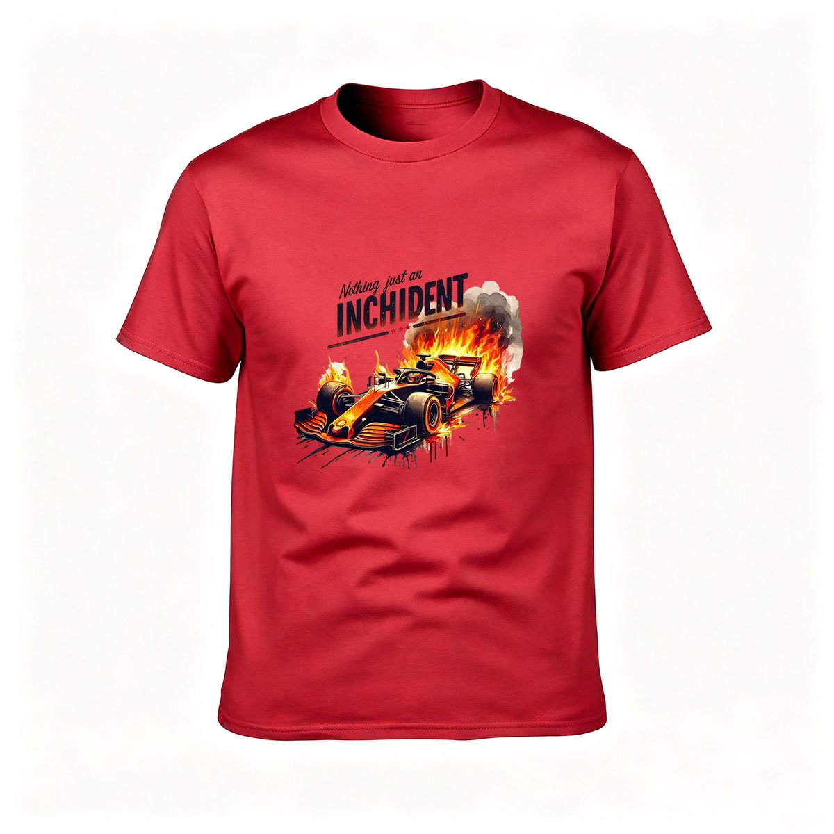 Racing Car Fire Explosion Men's T-Shirt Gift for Motorsport Fans - Image 5