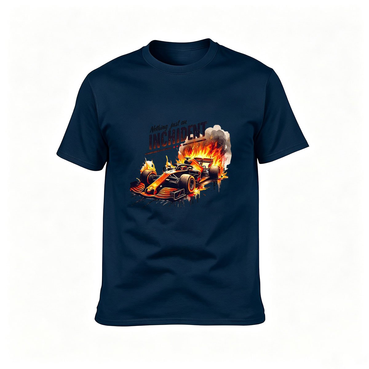Racing Car Fire Explosion Men's T-Shirt Gift for Motorsport Fans - Image 6