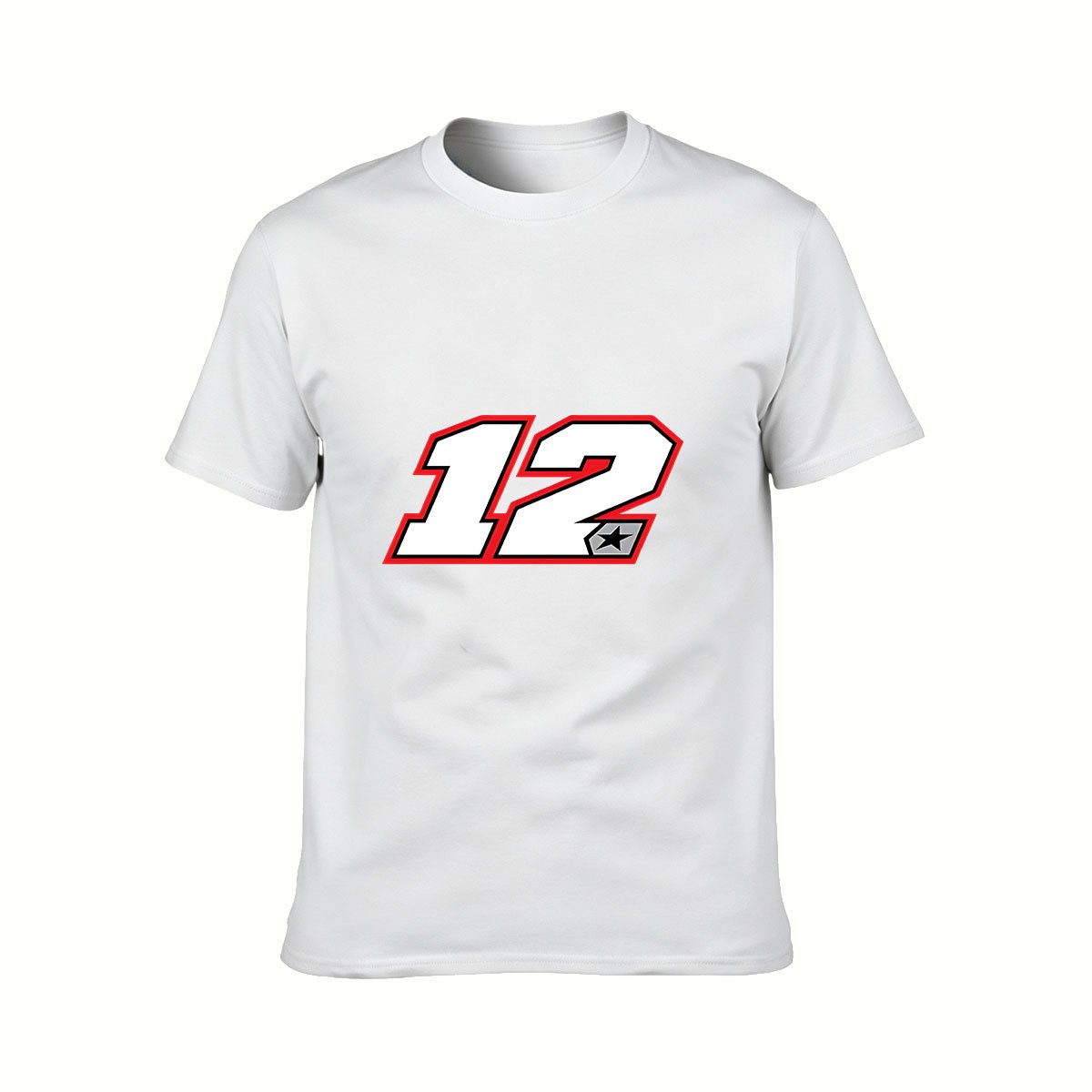 Men's Black T-Shirt Number 12 Racing Logo Gift for Fans - Image 2
