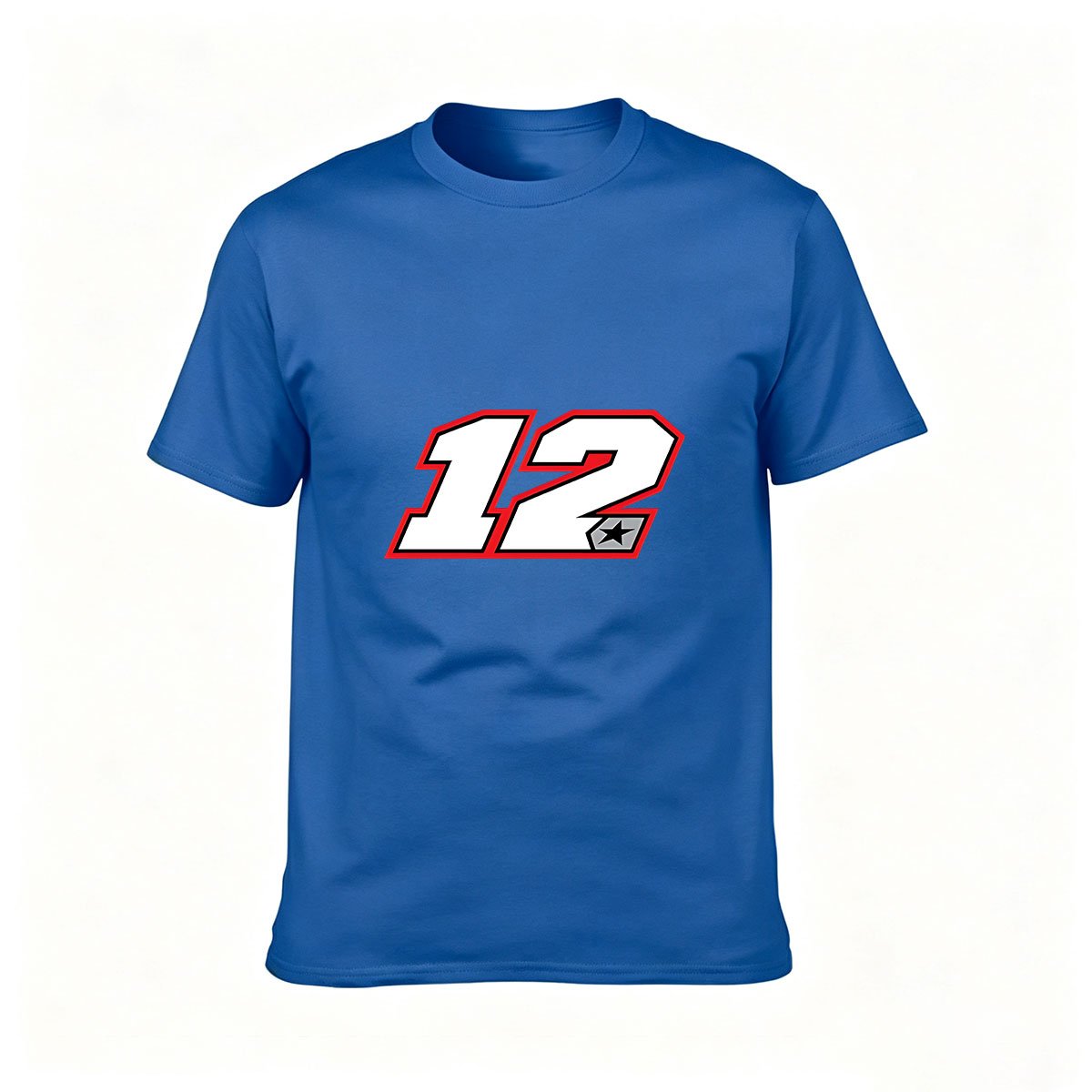 Men's Black T-Shirt Number 12 Racing Logo Gift for Fans - Image 4