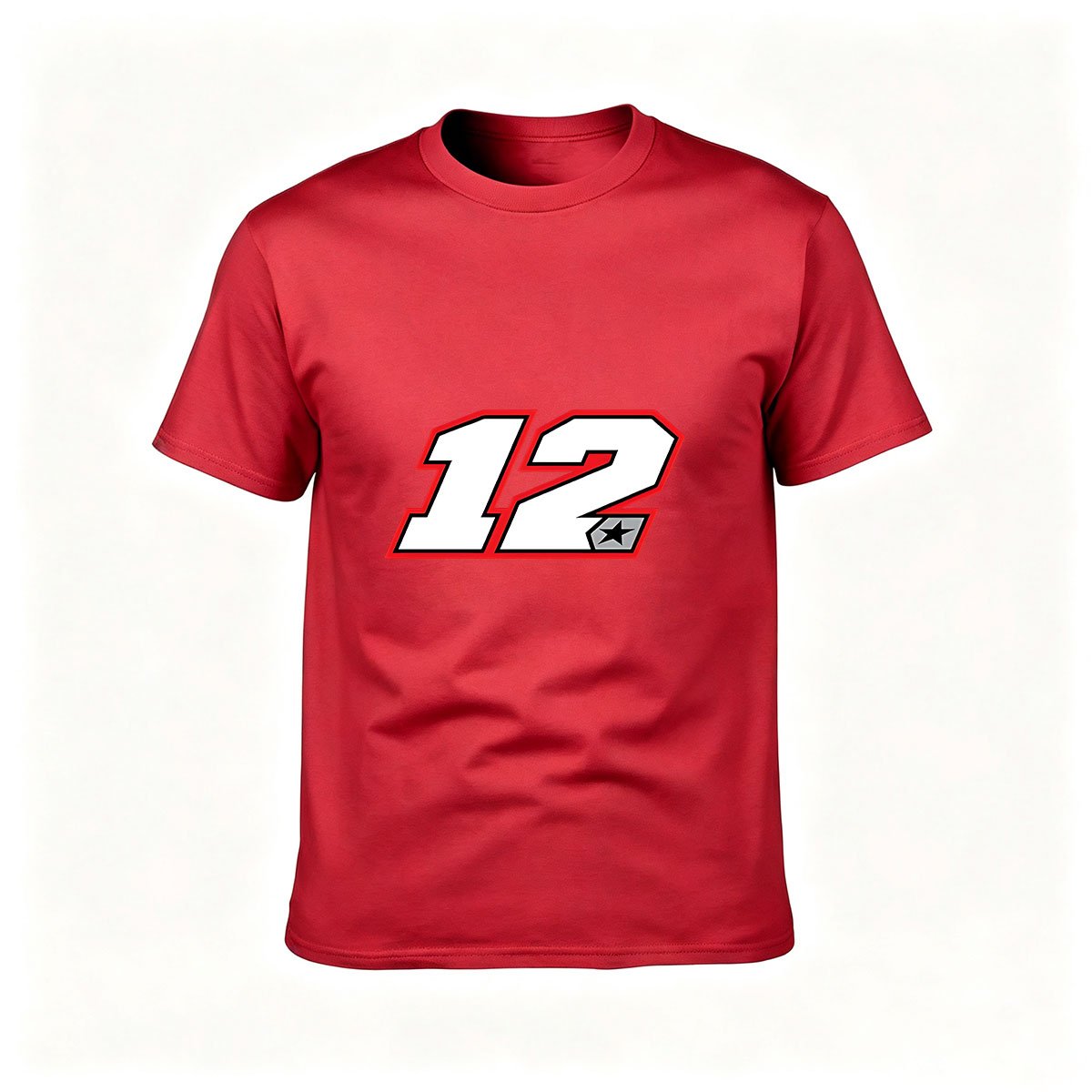 Men's Black T-Shirt Number 12 Racing Logo Gift for Fans - Image 5