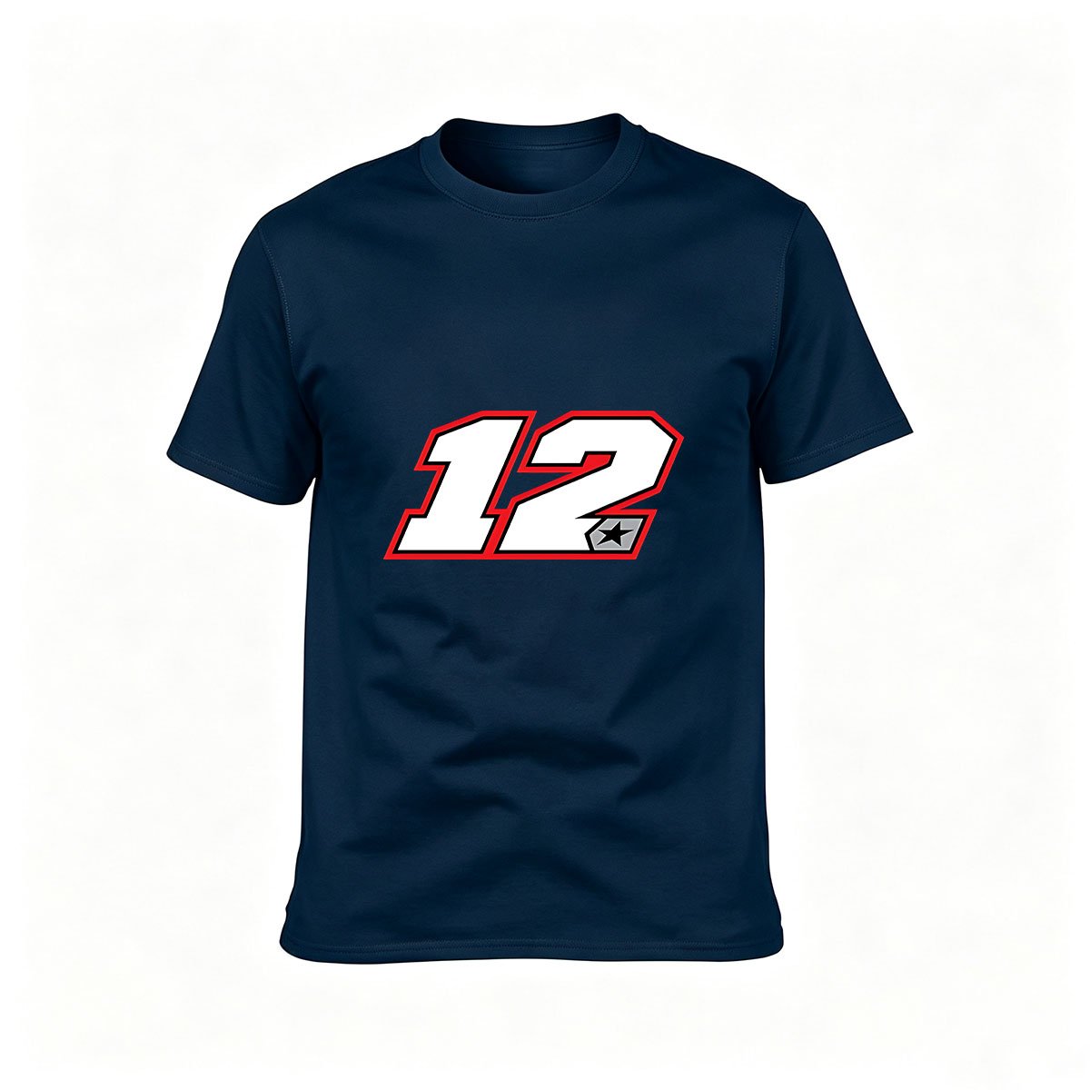 Men's Black T-Shirt Number 12 Racing Logo Gift for Fans - Image 6