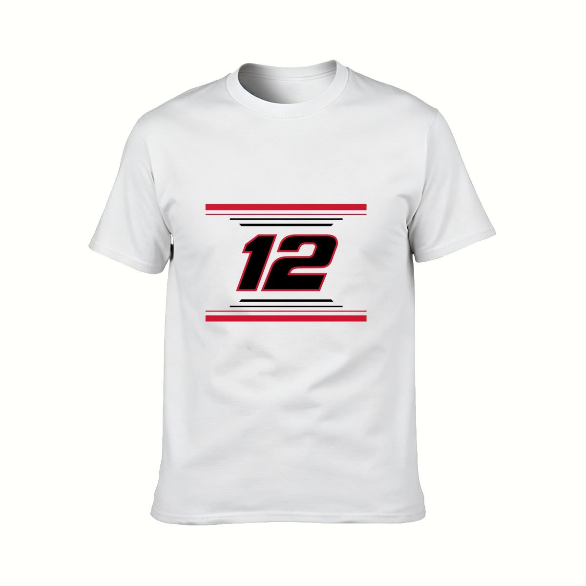 Black T-Shirt Men's 12 Number Design Sport Style Gift for Fans - Image 2
