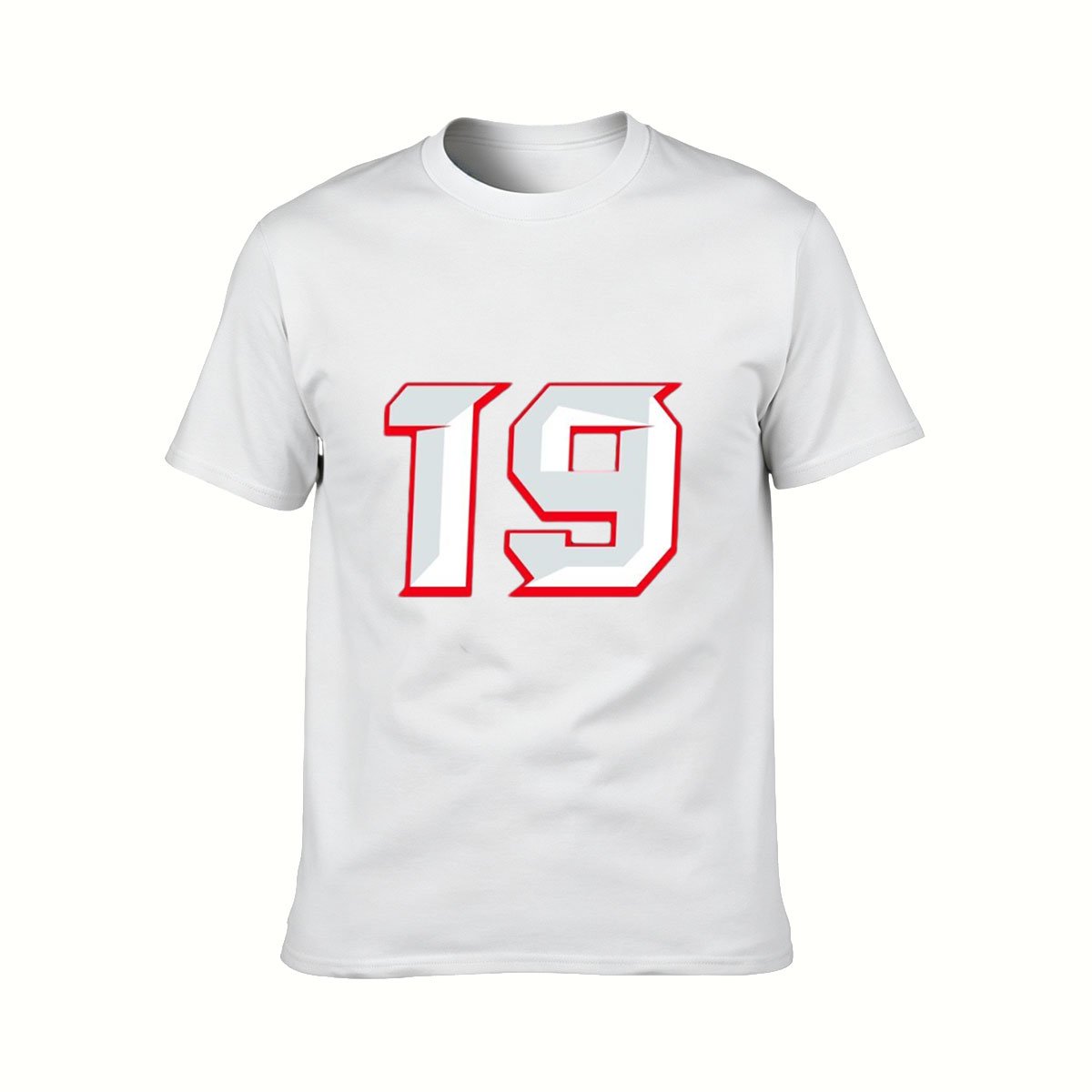 Men's Black T-Shirt Number 19 Sport Jersey Style Gift for Fans - Image 2