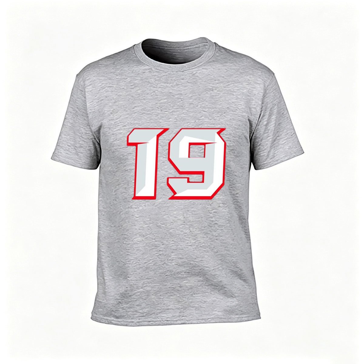 Men's Black T-Shirt Number 19 Sport Jersey Style Gift for Fans - Image 3